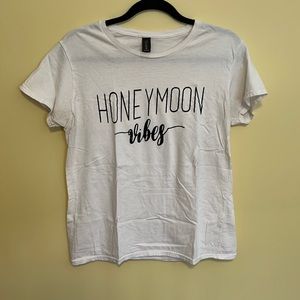 Honeymoon Vibes Shirt - White - Bride Gift - Engagement Gift